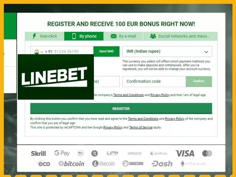 Linebet gambling platform Registration